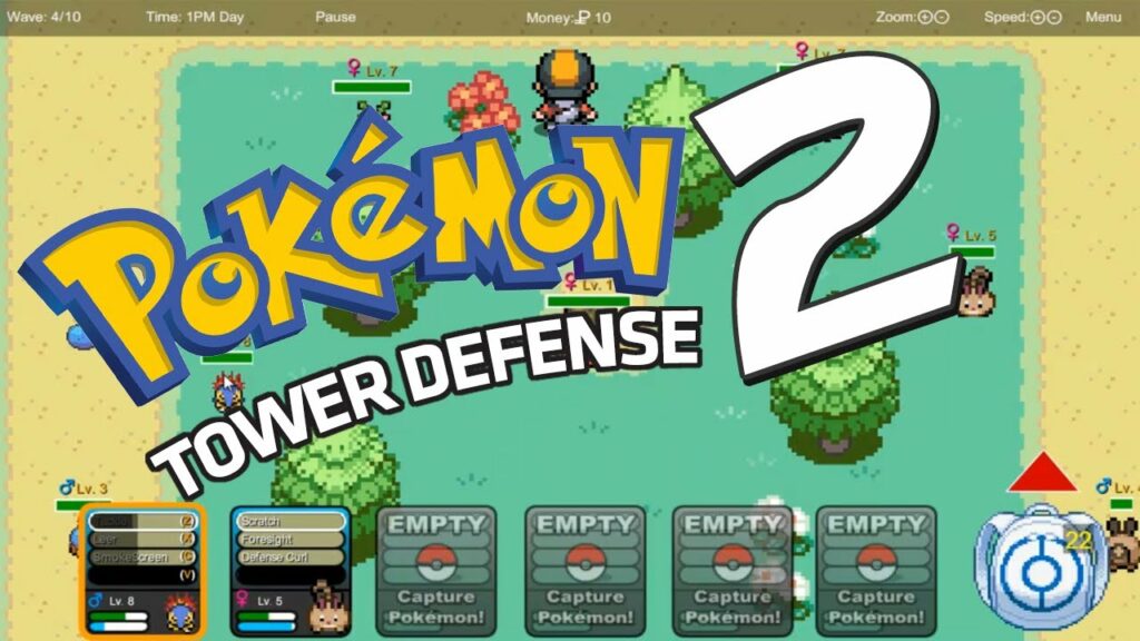 "Pokemon Great Defense 2" - Command Pokemon to defend against invading enemies! Strategize and protect your territory to emerge victorious!